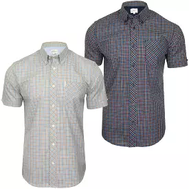 Ben Sherman Men's Shirt - Gingham Print, Short Sleeves