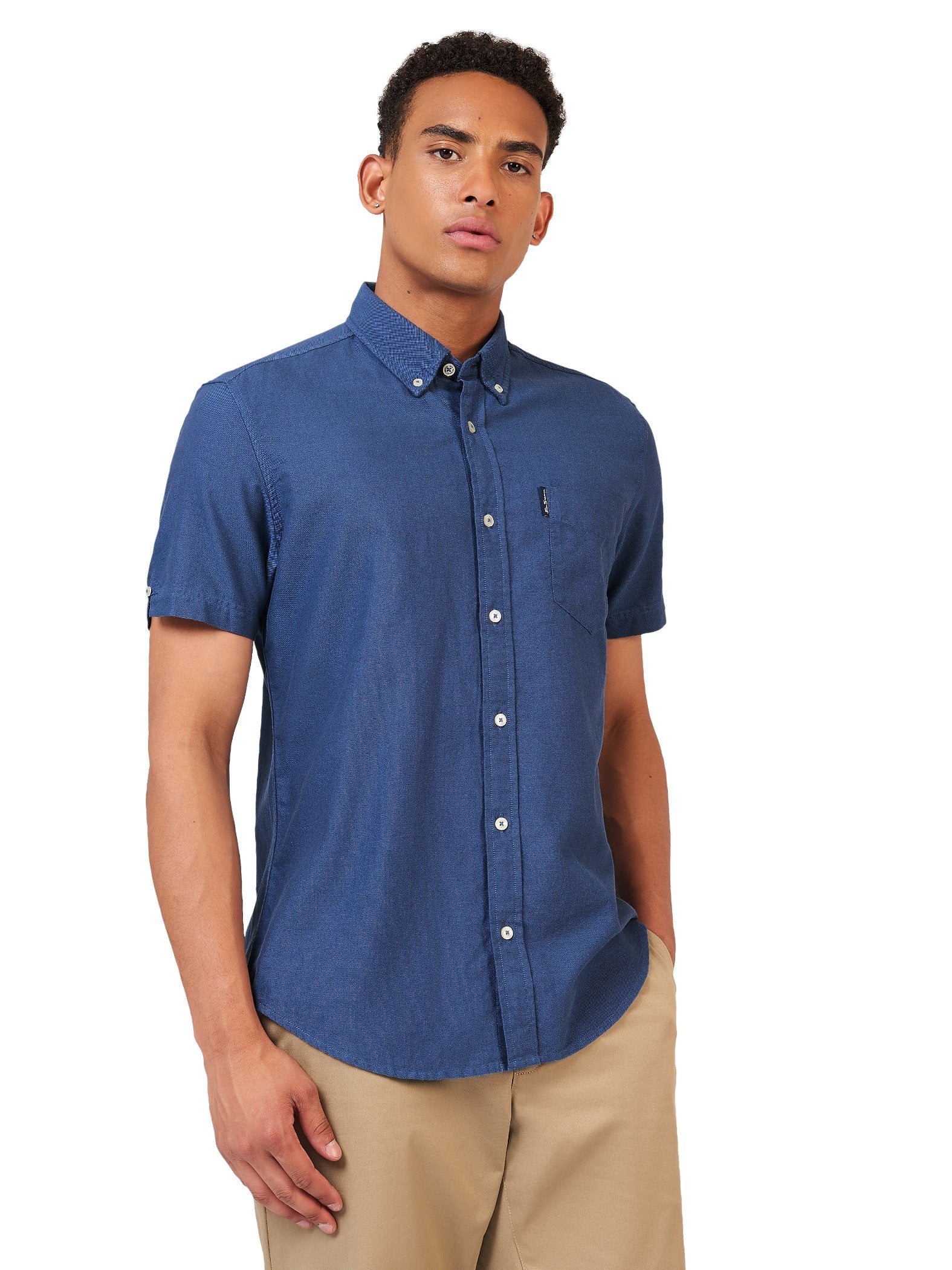 Ben Sherman Men's Short Sleeve Signature Oxford Shirt