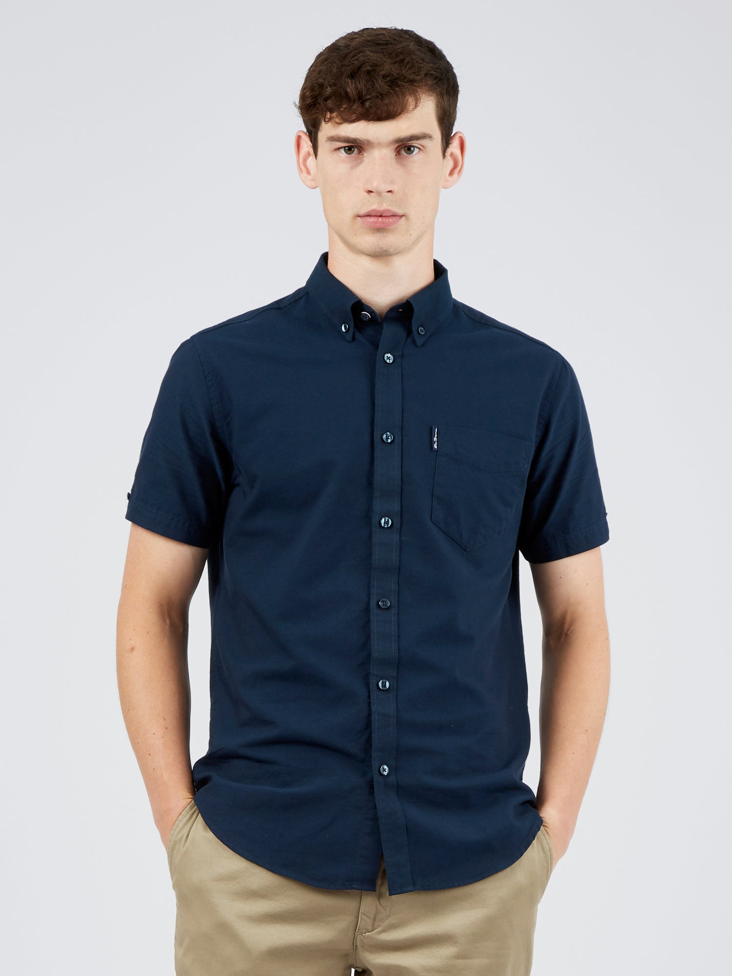 Ben Sherman Men's Short Sleeve Signature Oxford Shirt