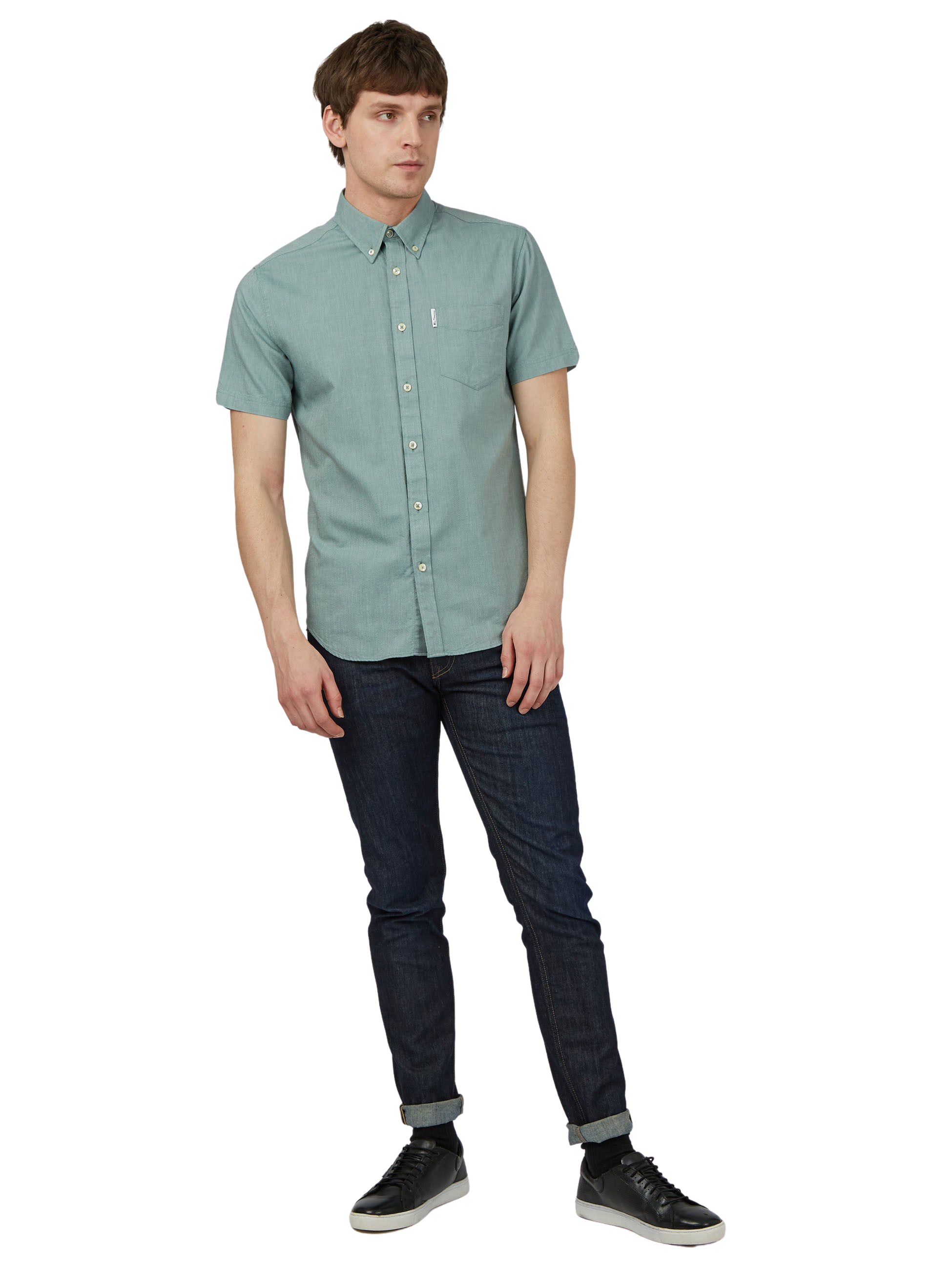 Ben Sherman Men's Short Sleeve Signature Oxford Shirt