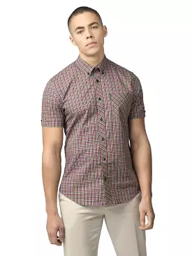 Ben Sherman Mini Gingham Check Shirt - Men's Short Sleeve Shirt