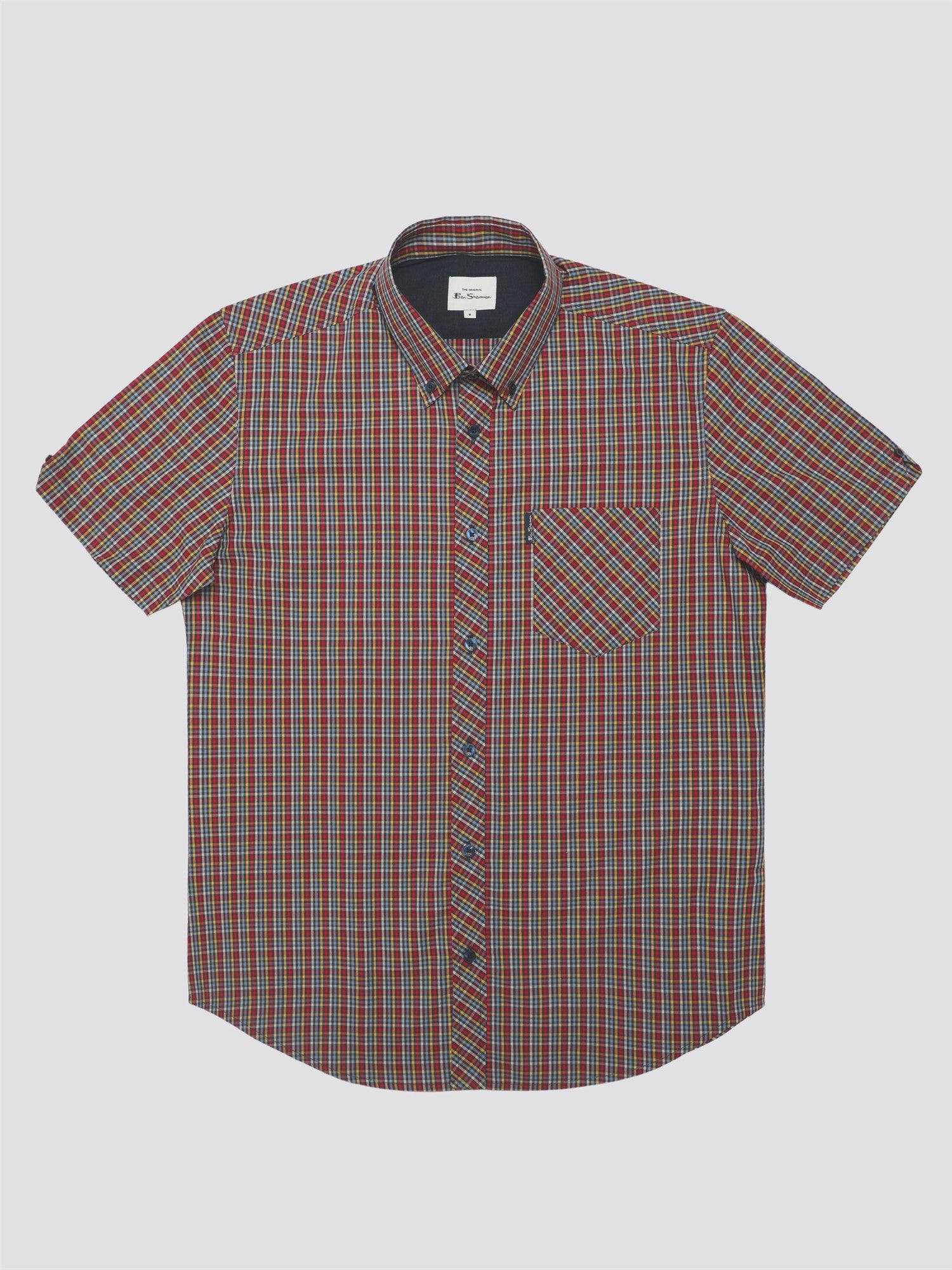 Ben Sherman Mini Gingham Check Shirt - Men's Short Sleeve Shirt