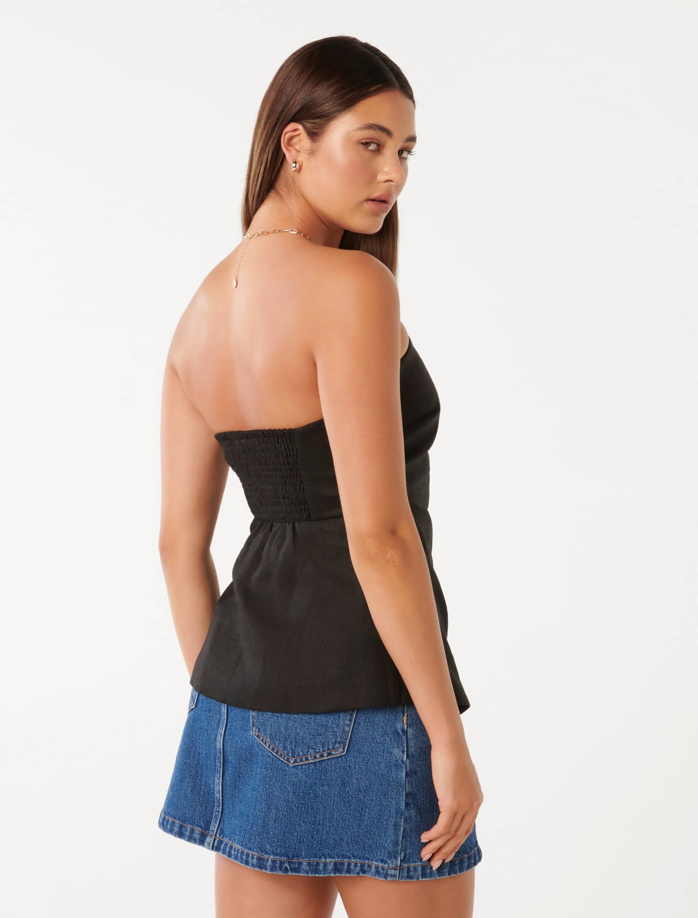 Bess Linen Bandeau Top - Shop Now