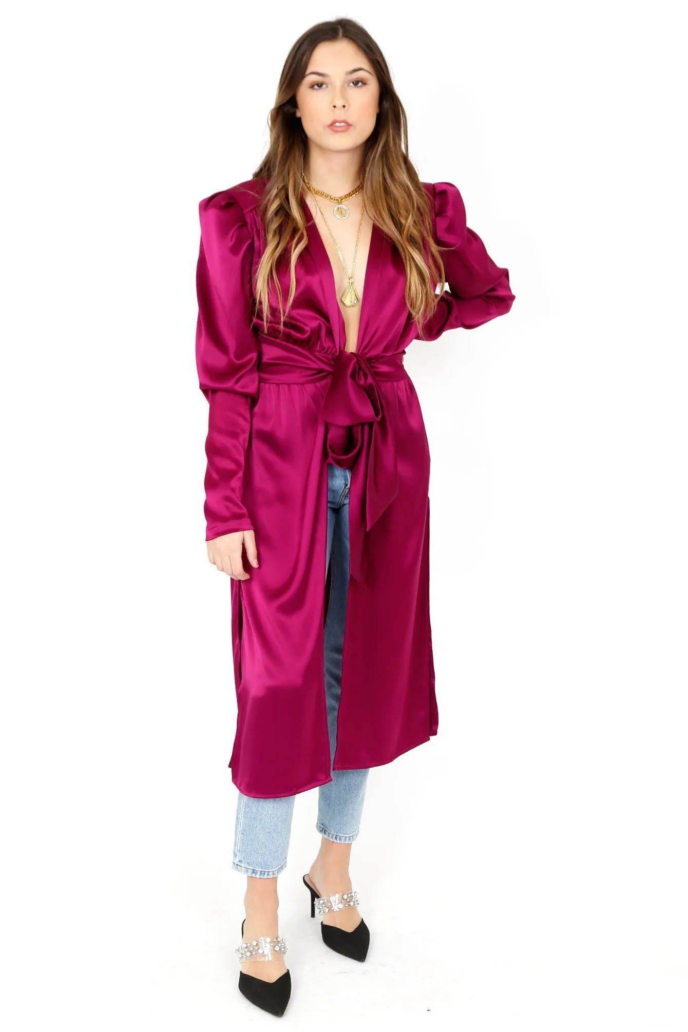 Bianca Overlet Jacket Fuchsia - Nonchalant Fashion