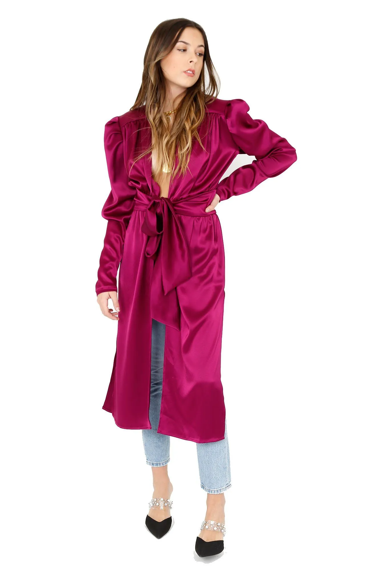 Bianca Overlet Jacket Fuchsia - Nonchalant Fashion