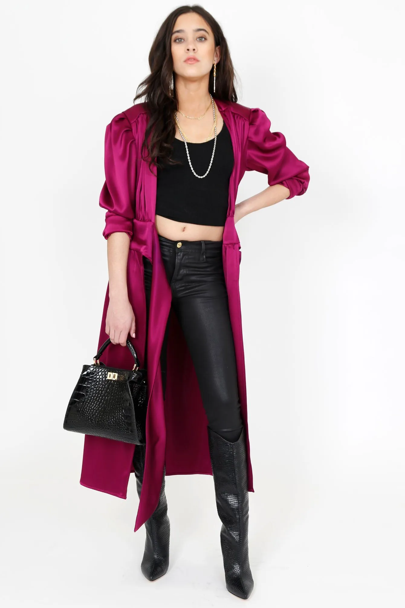 Bianca Overlet Jacket Fuchsia - Nonchalant Fashion