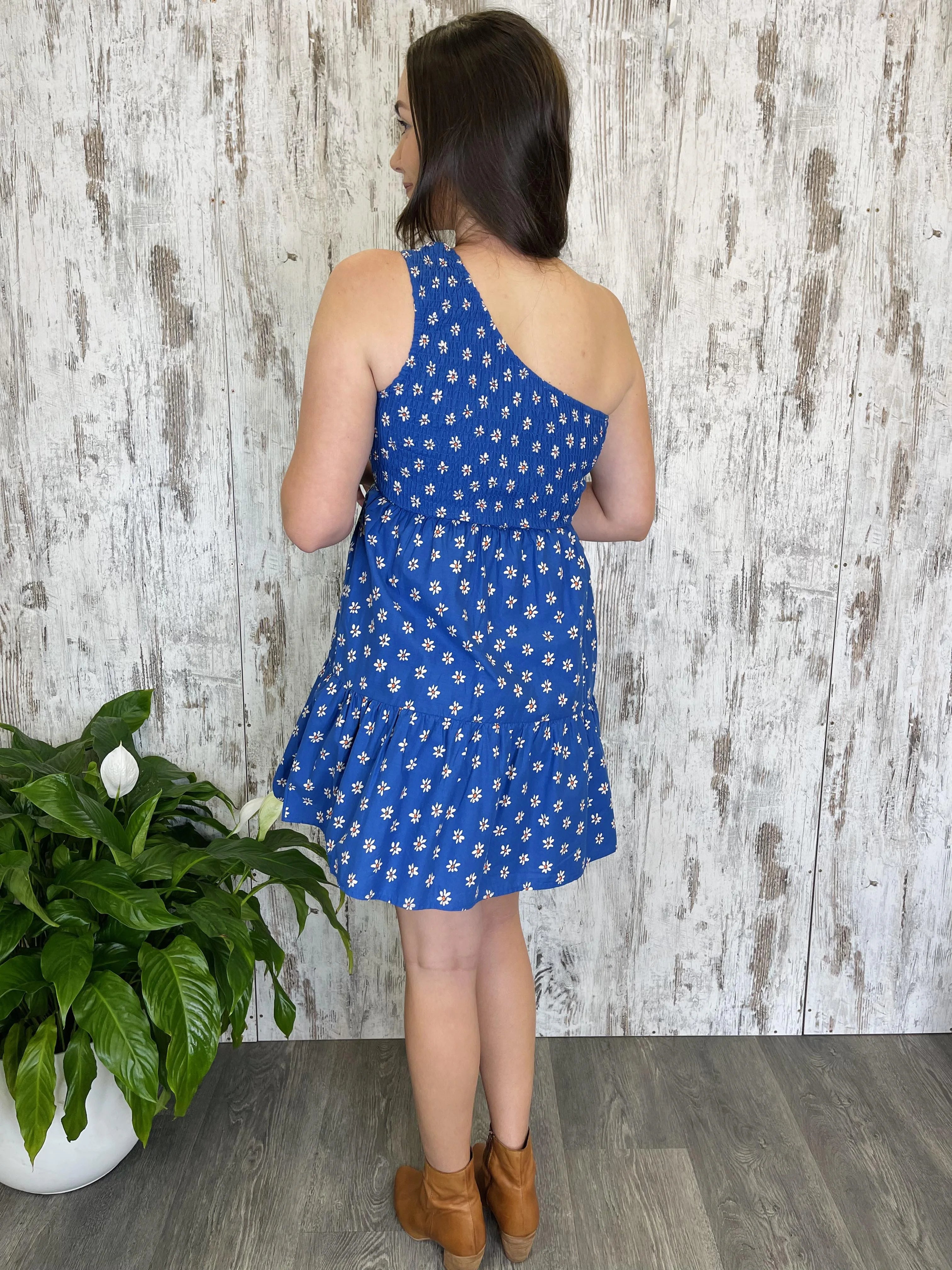 Bindie Daisy One Shoulder Mini Dress