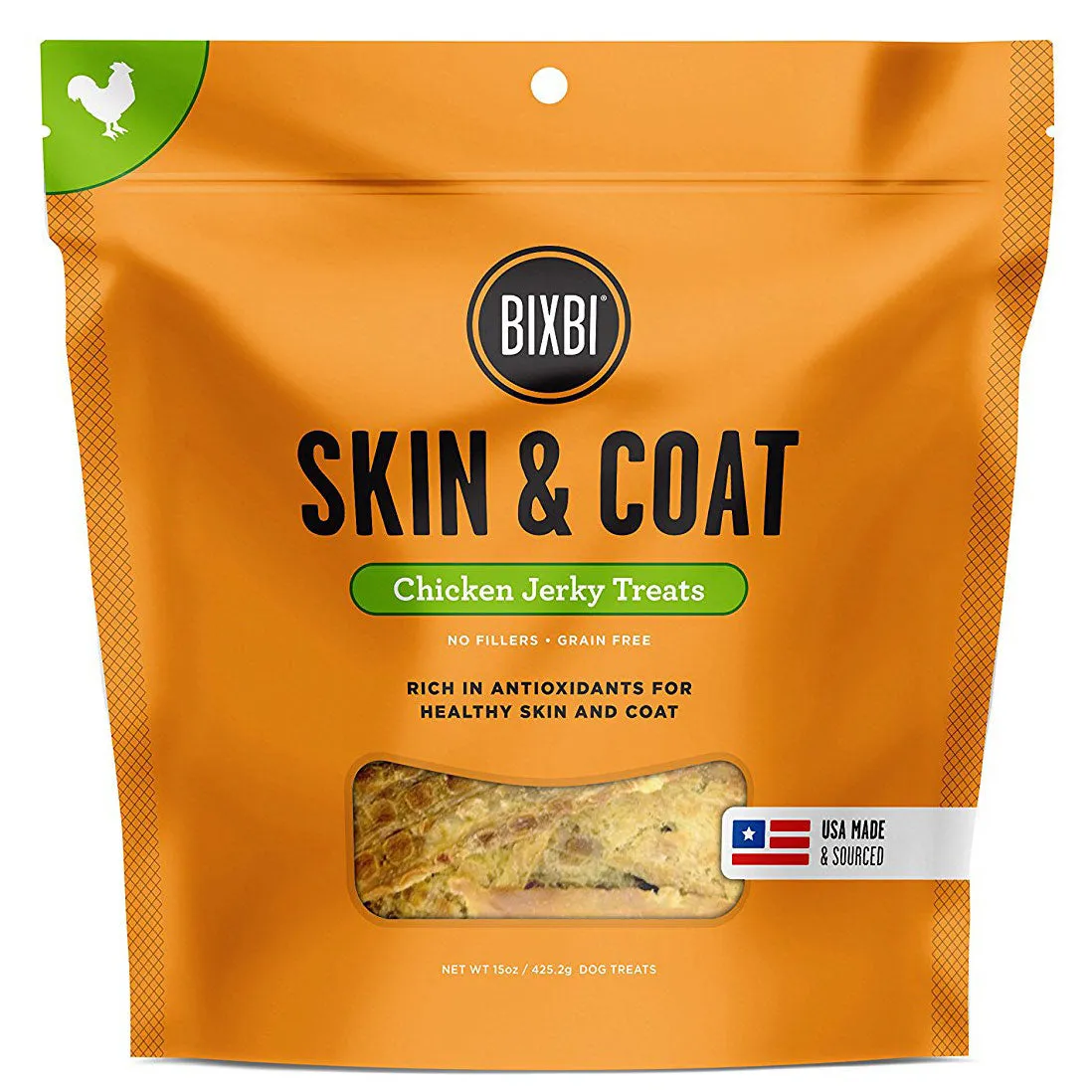 Chicken Jerky Dog Treats for Skin & Coat by Bixbi