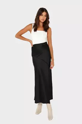 Black Layla Midi Skirt