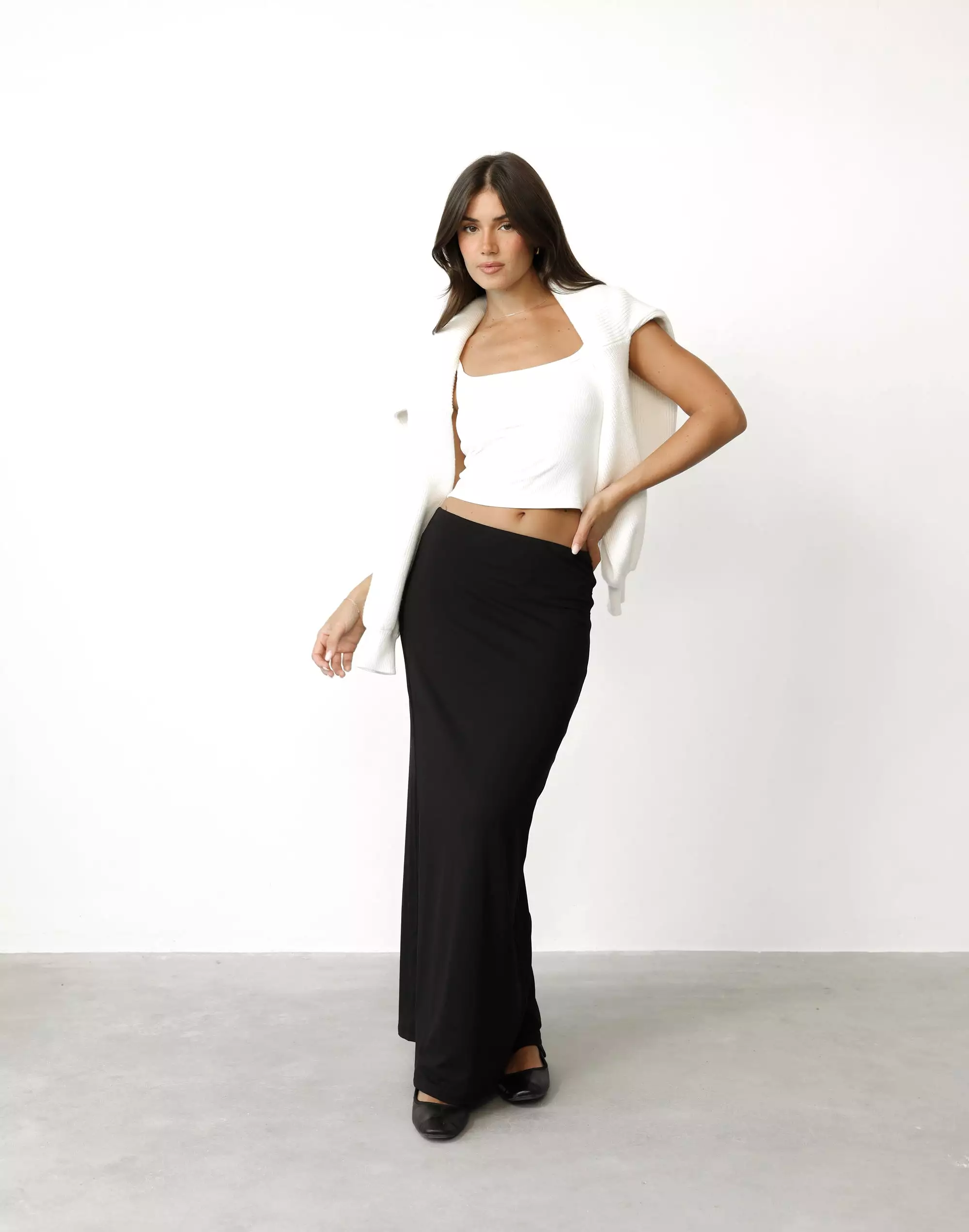 Black Lindsay Maxi Skirt