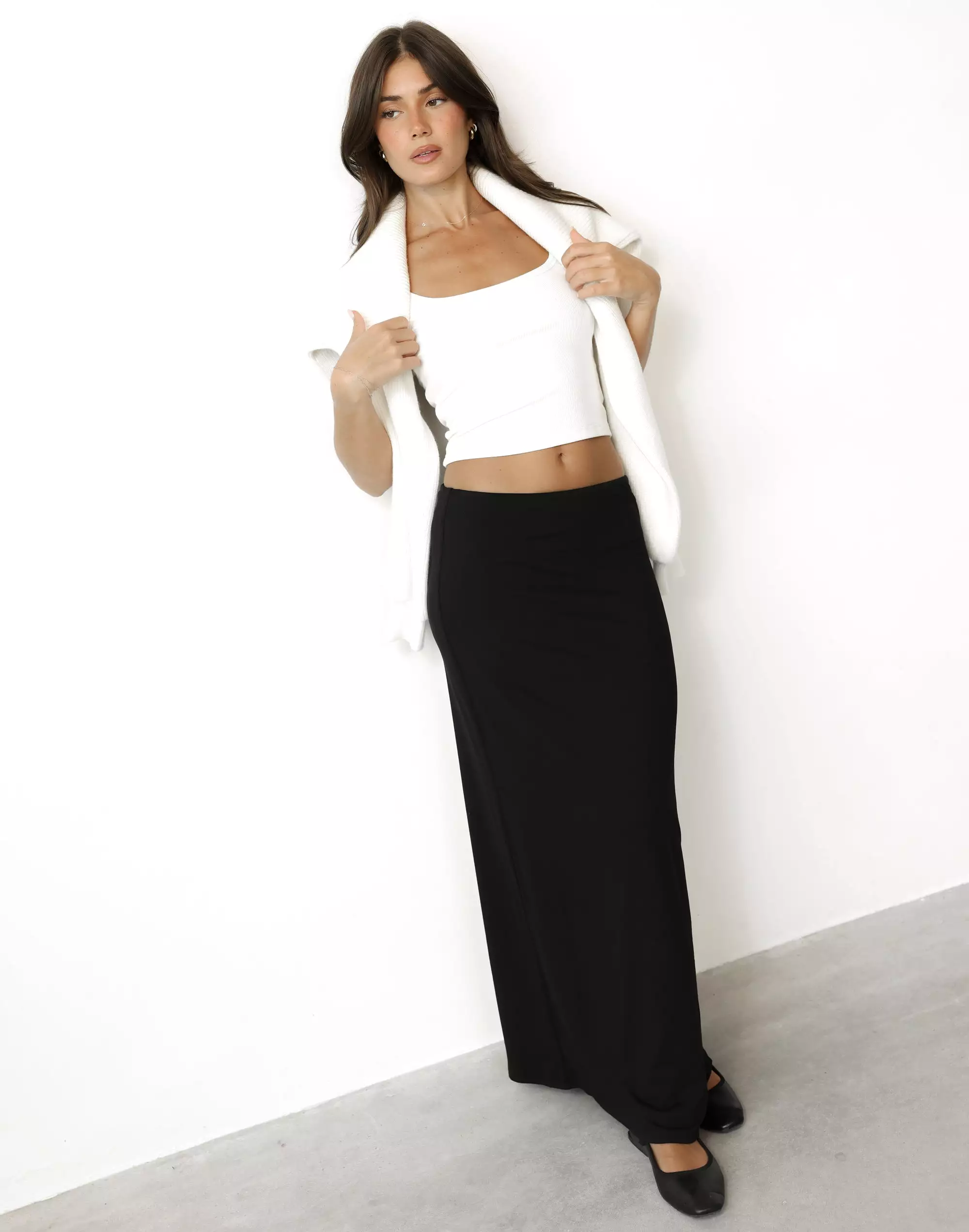 Black Lindsay Maxi Skirt