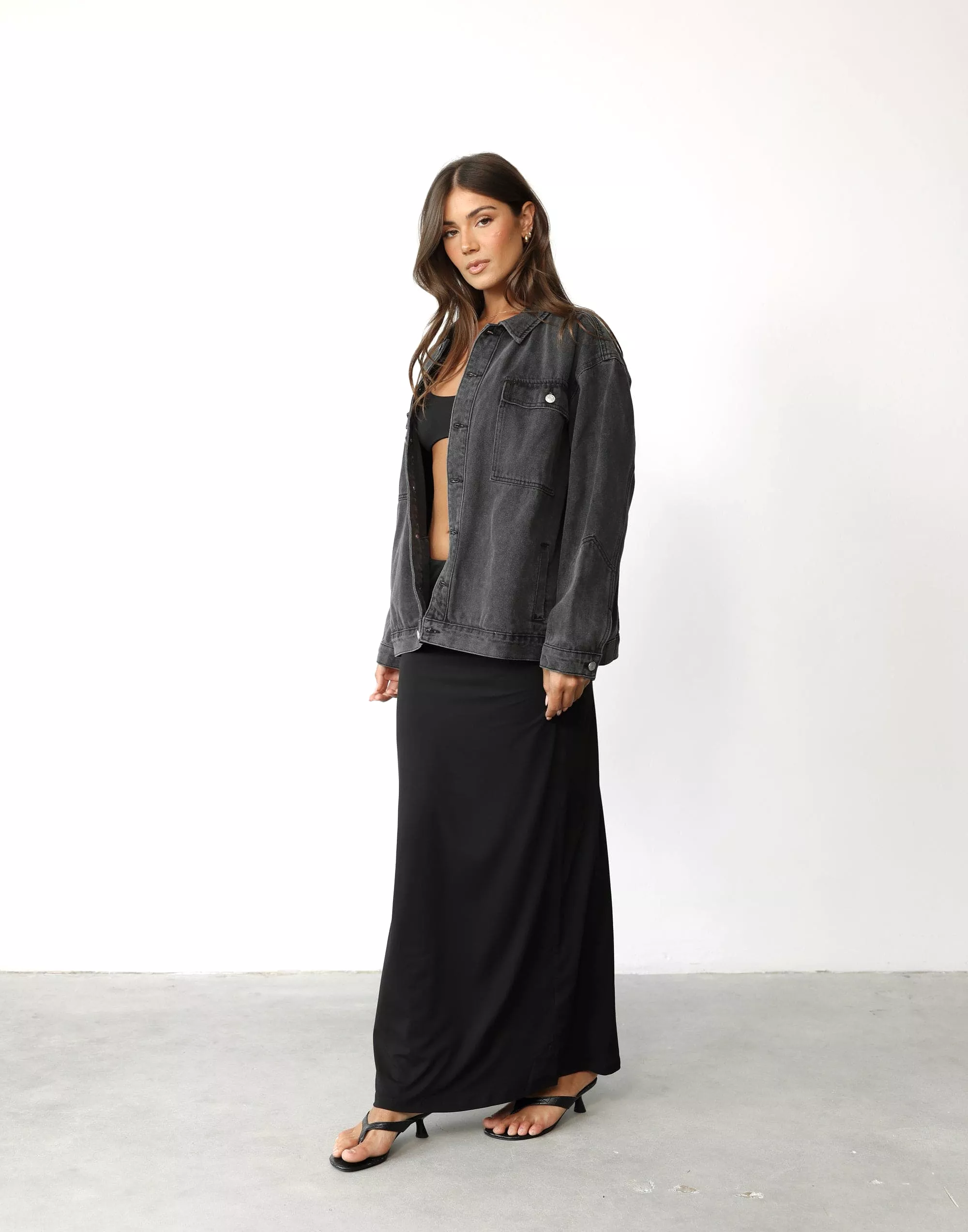 Black Lindsay Maxi Skirt