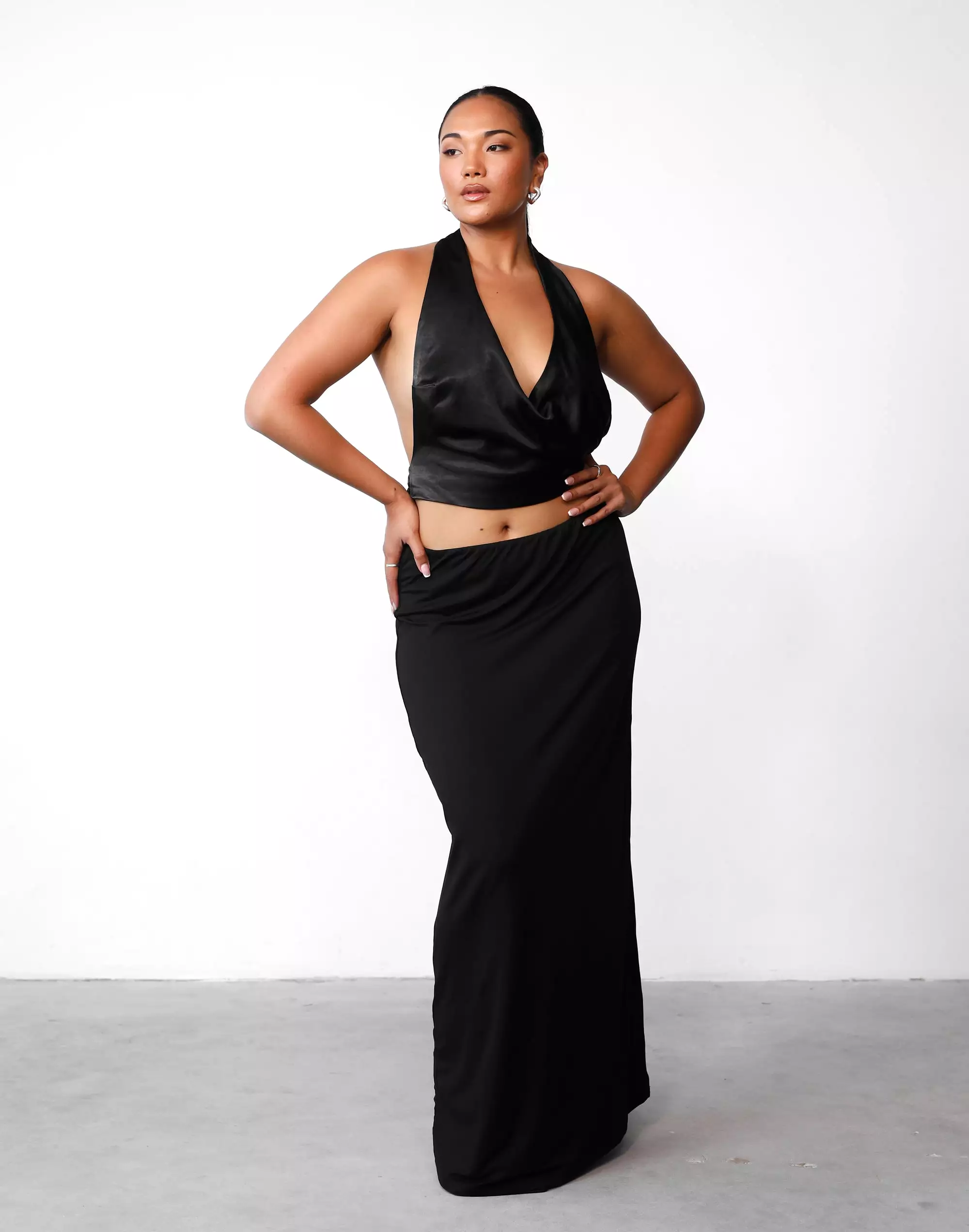 Black Lindsay Maxi Skirt