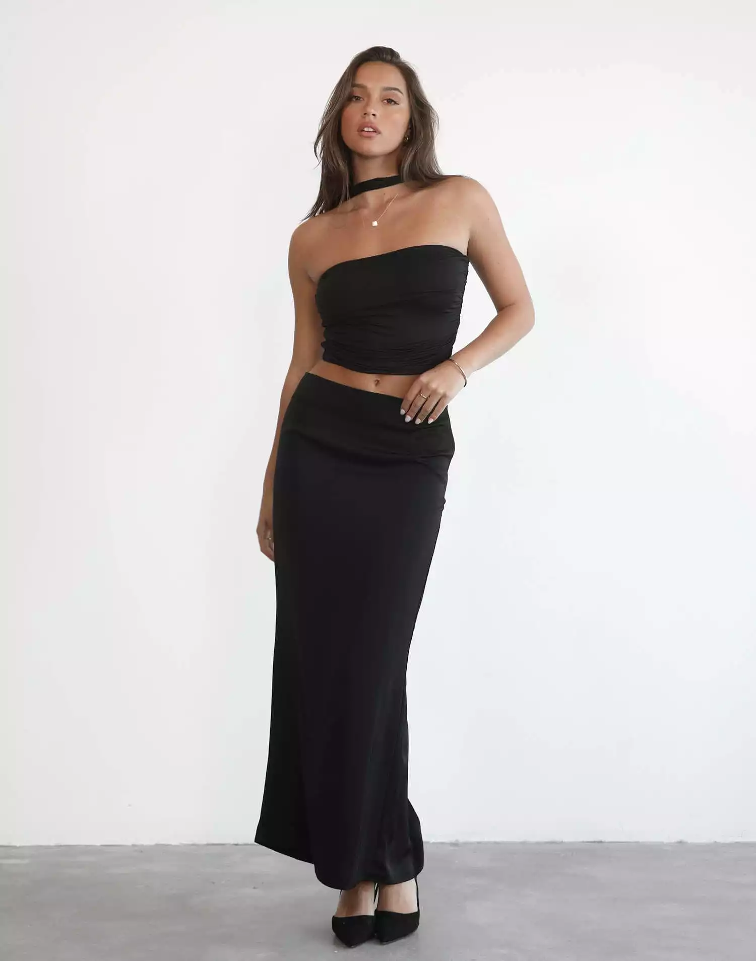 Black Maxi Skirt - Viviana