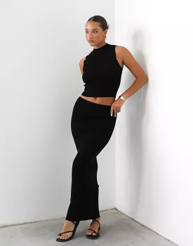 Black Maxi Skirt – Nate Knit Collection