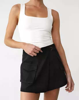 Black Scottie Mini Skirt