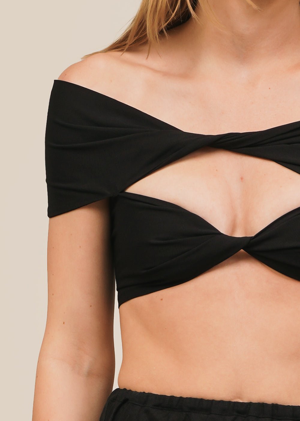 Black Strapless Top