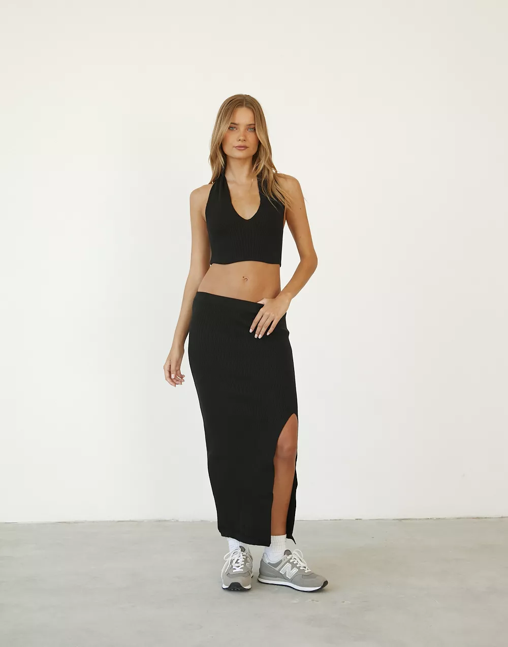 Black Tienna Maxi Skirt