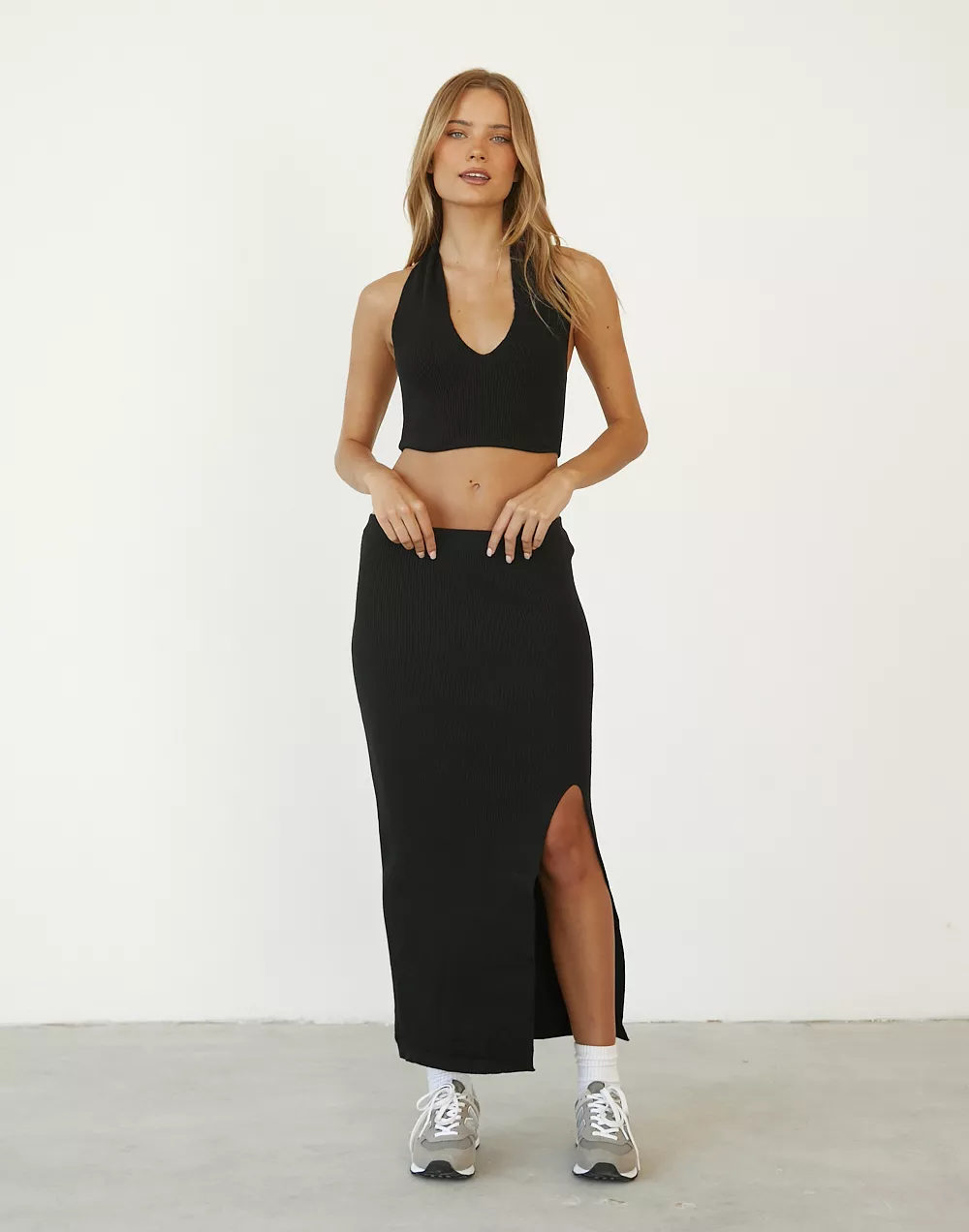 Black Tienna Maxi Skirt