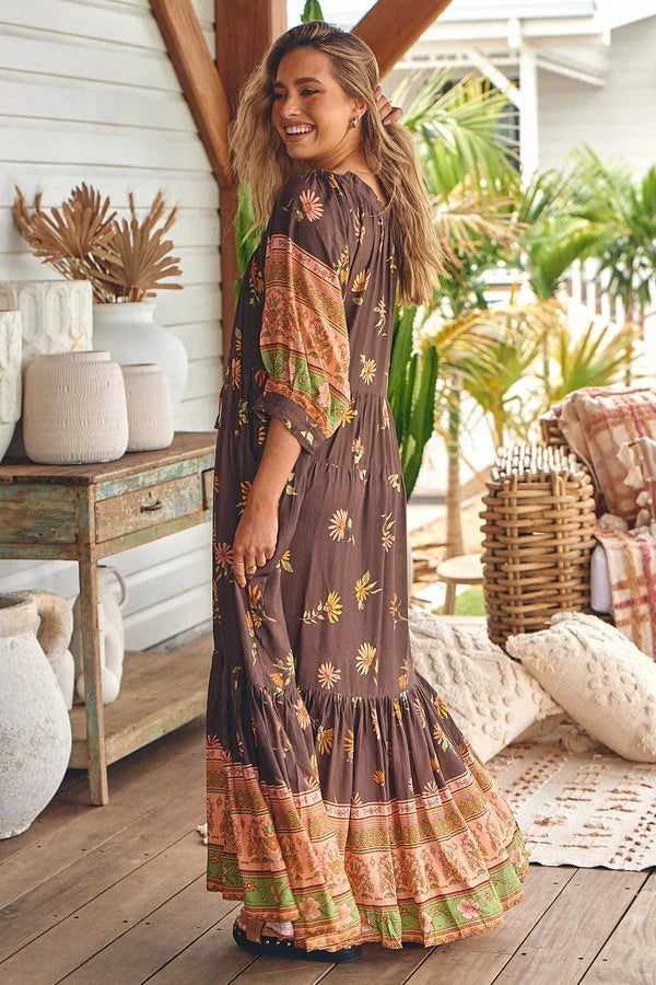 Blossom Maxi Dress - Secret Love => Floral Maxi Dress - Romantic Print