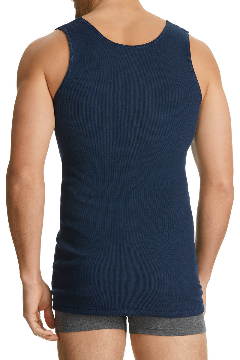 Bonds Men's 2-Pack Navy Chesty Cotton Singlets