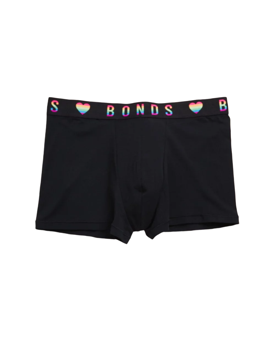 Bonds Men's Guyfront Pride Trunk - Black (Pack of 10)