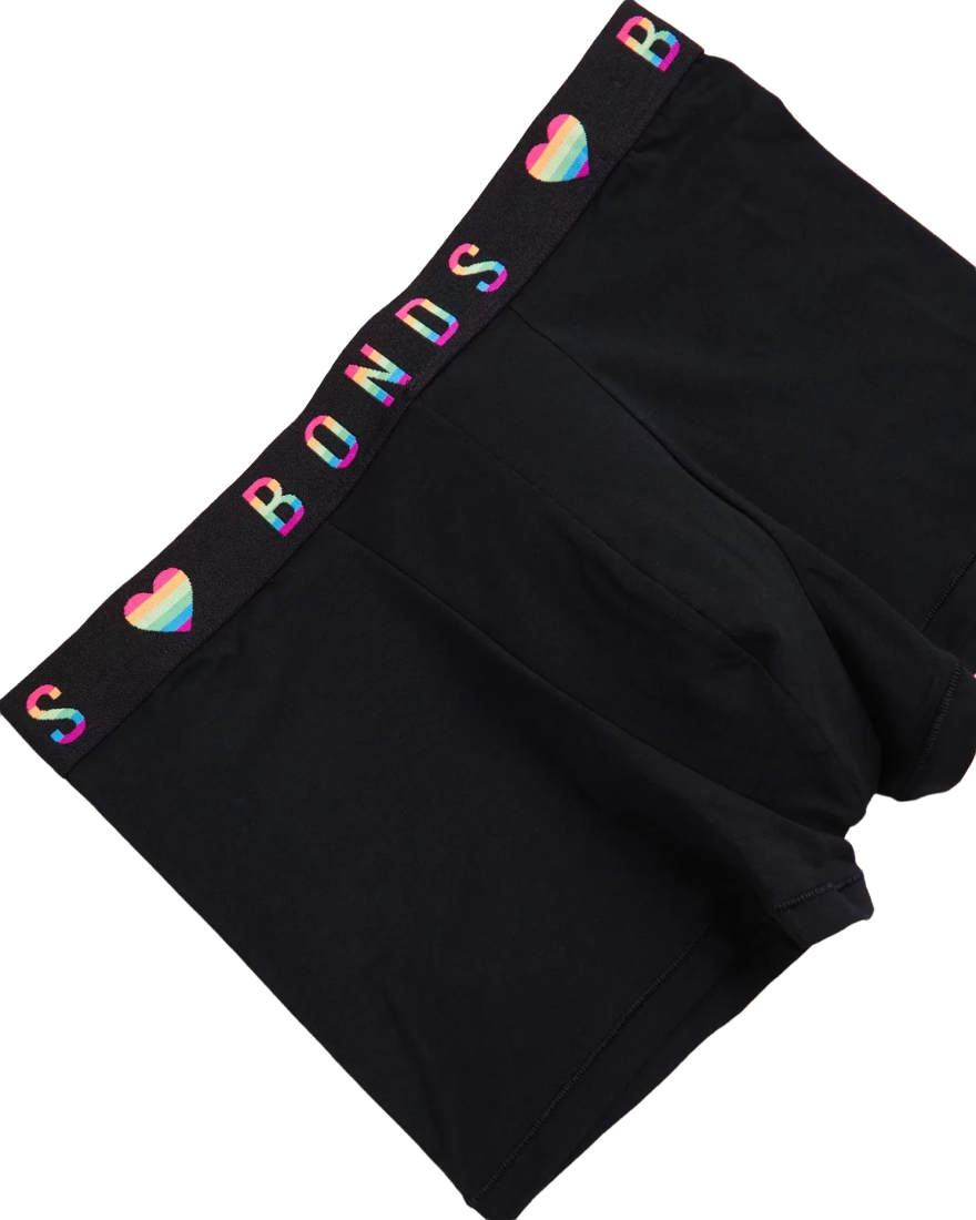 Bonds Men's Guyfront Pride Trunk - Black (Pack of 10)