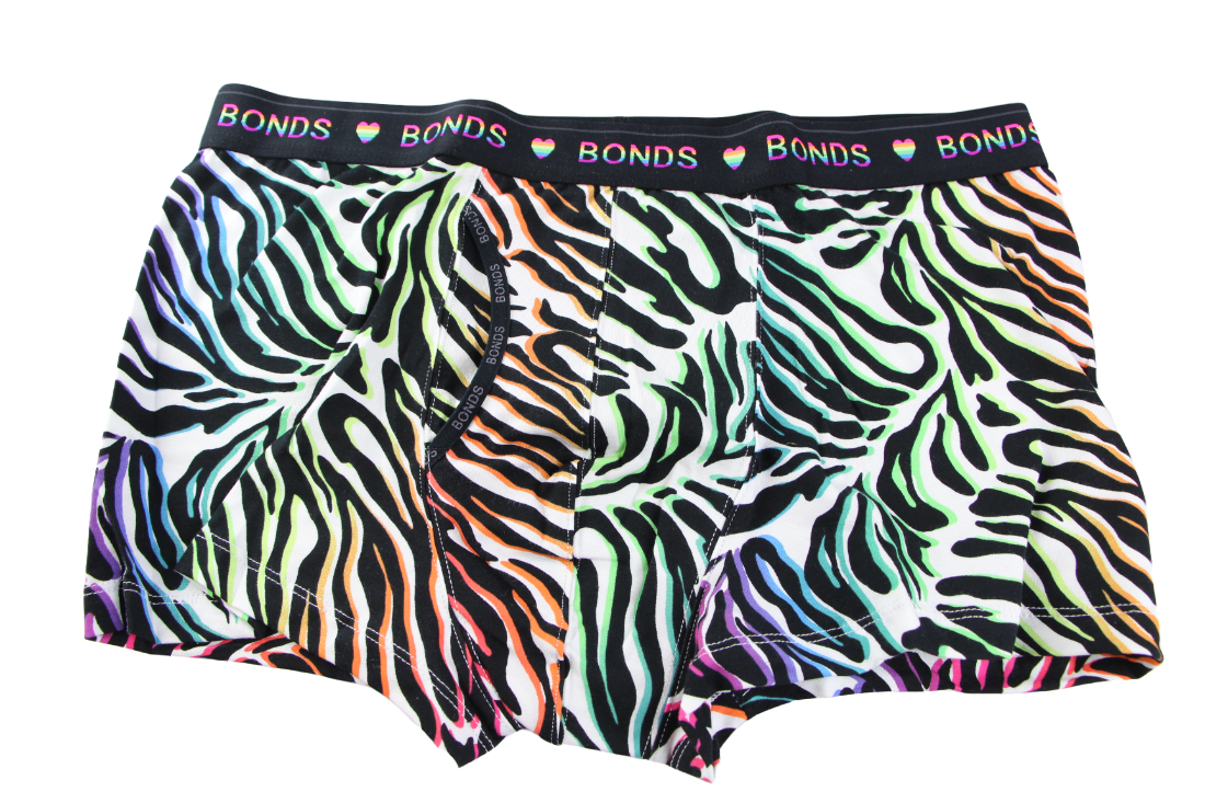 Bonds Mens Guyfront Pride Trunk Underwear Black Multi - Buy 10 Online Now