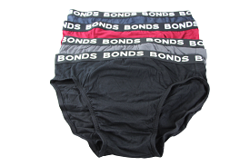 Bonds Men's Hipster Briefs Multicoloured with Black Band - Pack of 16