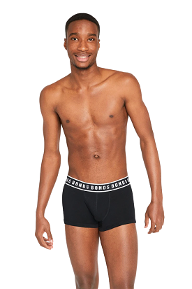 Bonds Mens Trunk Cotton Underwear Black.