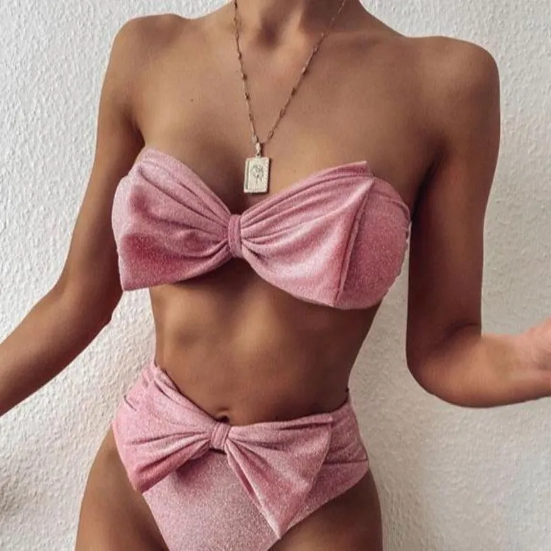 Knotted Bandeau Bikini