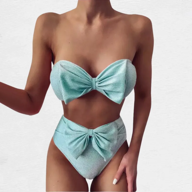 Knotted Bandeau Bikini