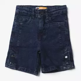 Boys Stretch Denim Shorts - Out Of This World - Mid Blue