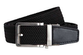 Braided Black Golf Belt with 1 3/8 Strap