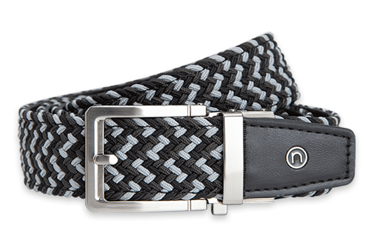 Braided Charcoal Golf Belt 1 3/8 Strap