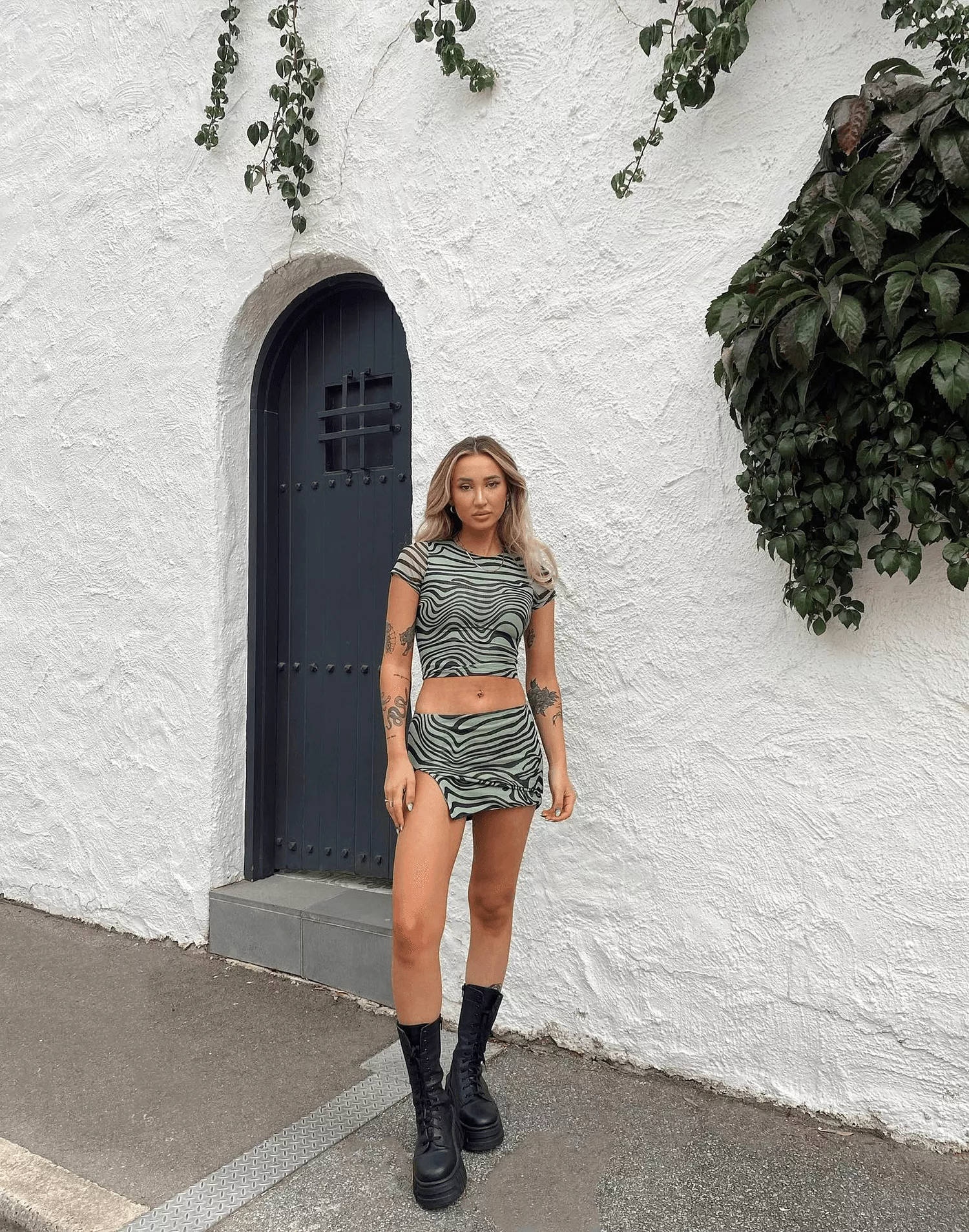 Breakeven Khaki Mini Skirt