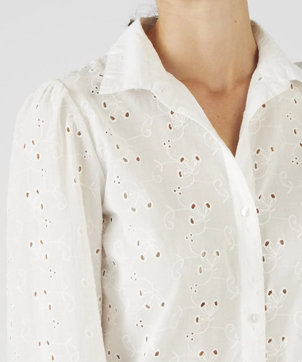 Beautiful Broderie Anglaise Cotton Blouse