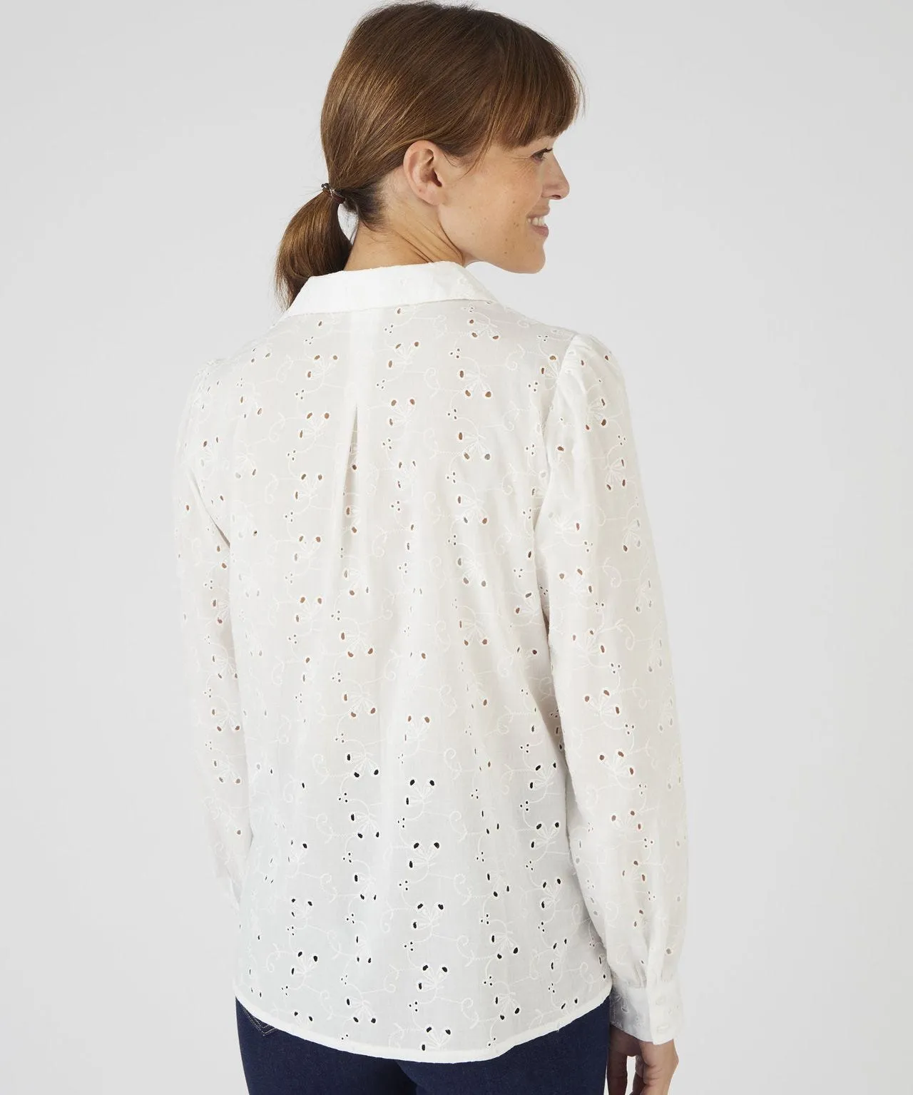 Beautiful Broderie Anglaise Cotton Blouse