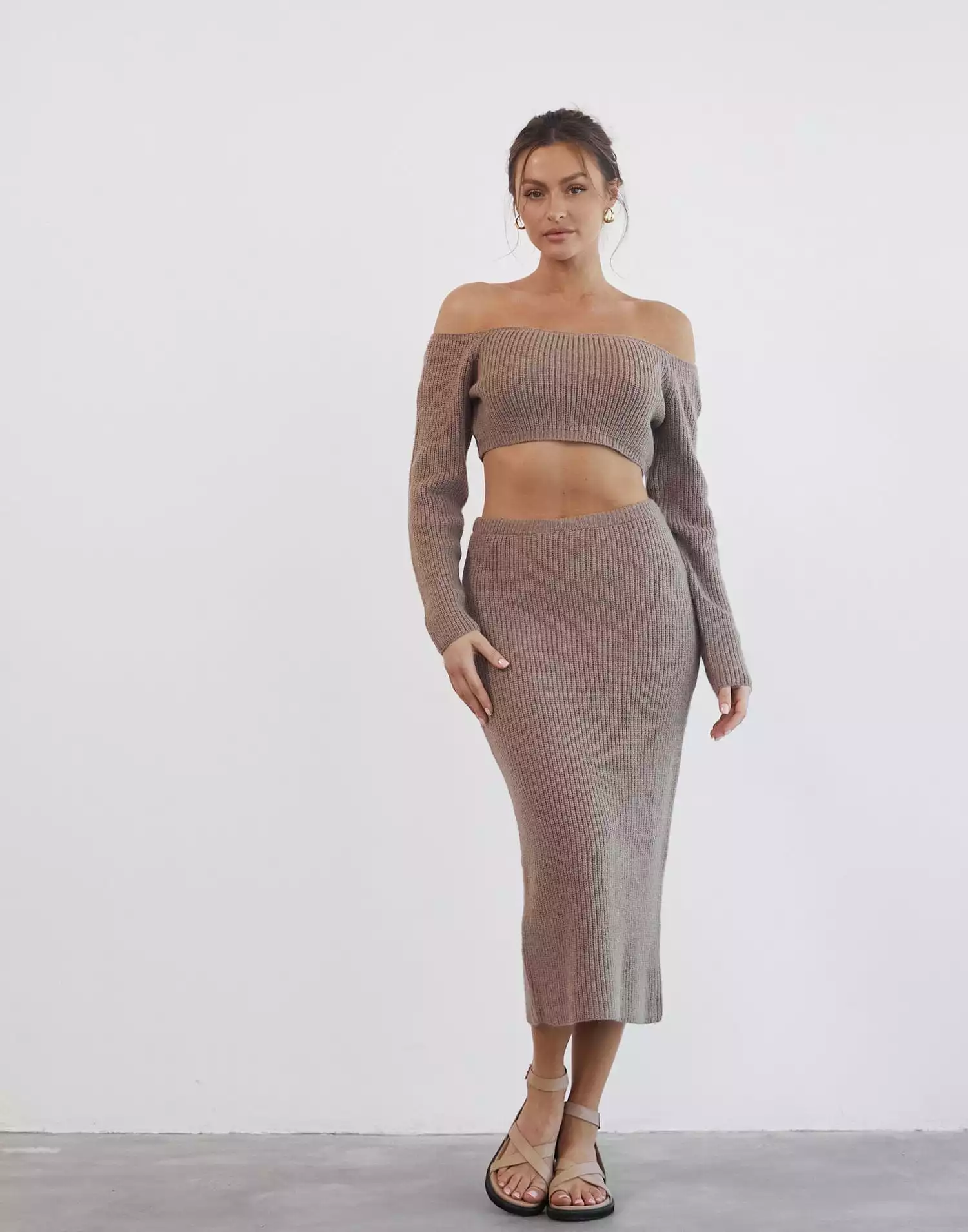 Brown Sharna Maxi Skirt