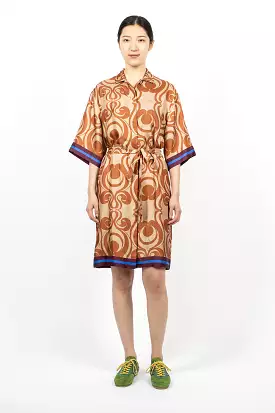 Brown Silk Shirt Dress