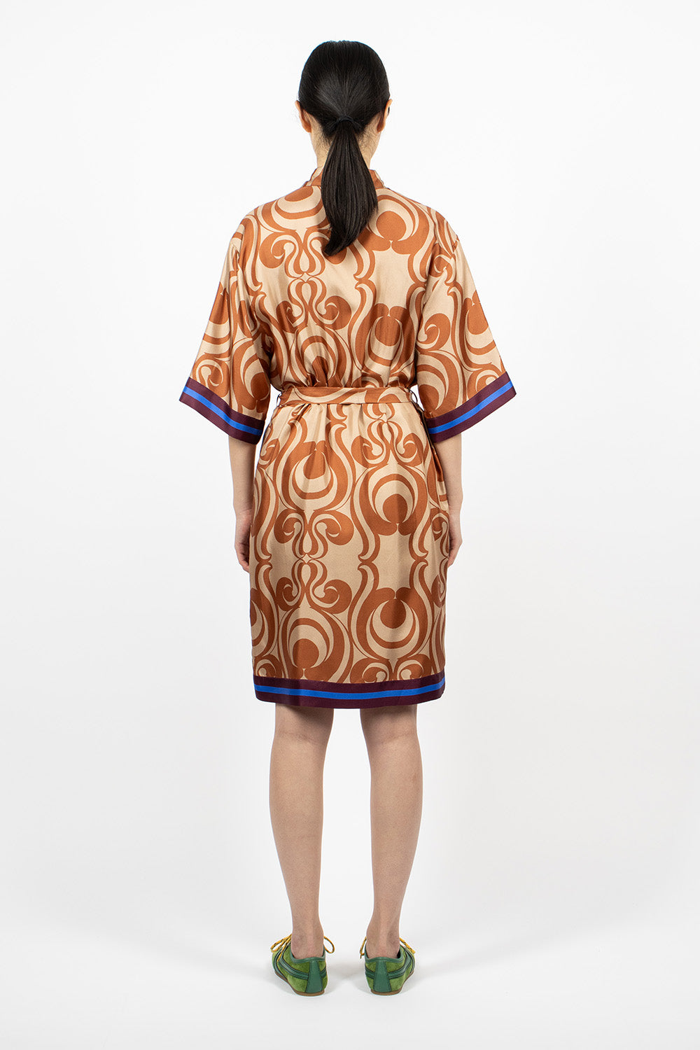 Brown Silk Shirt Dress