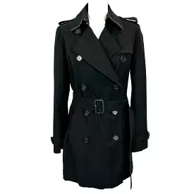 Burberry Black Short Trench Coat M