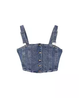 Bustier Denim Top for Sale