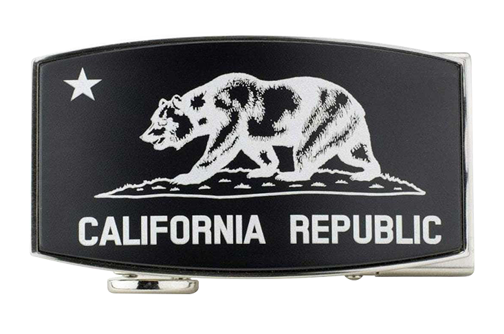 California Dreamin' Bear Black Dress Buckle, Fits 1 3/8 Straps