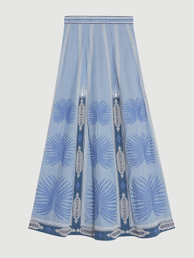 Camille Chios Maxi Skirt with Embroidery