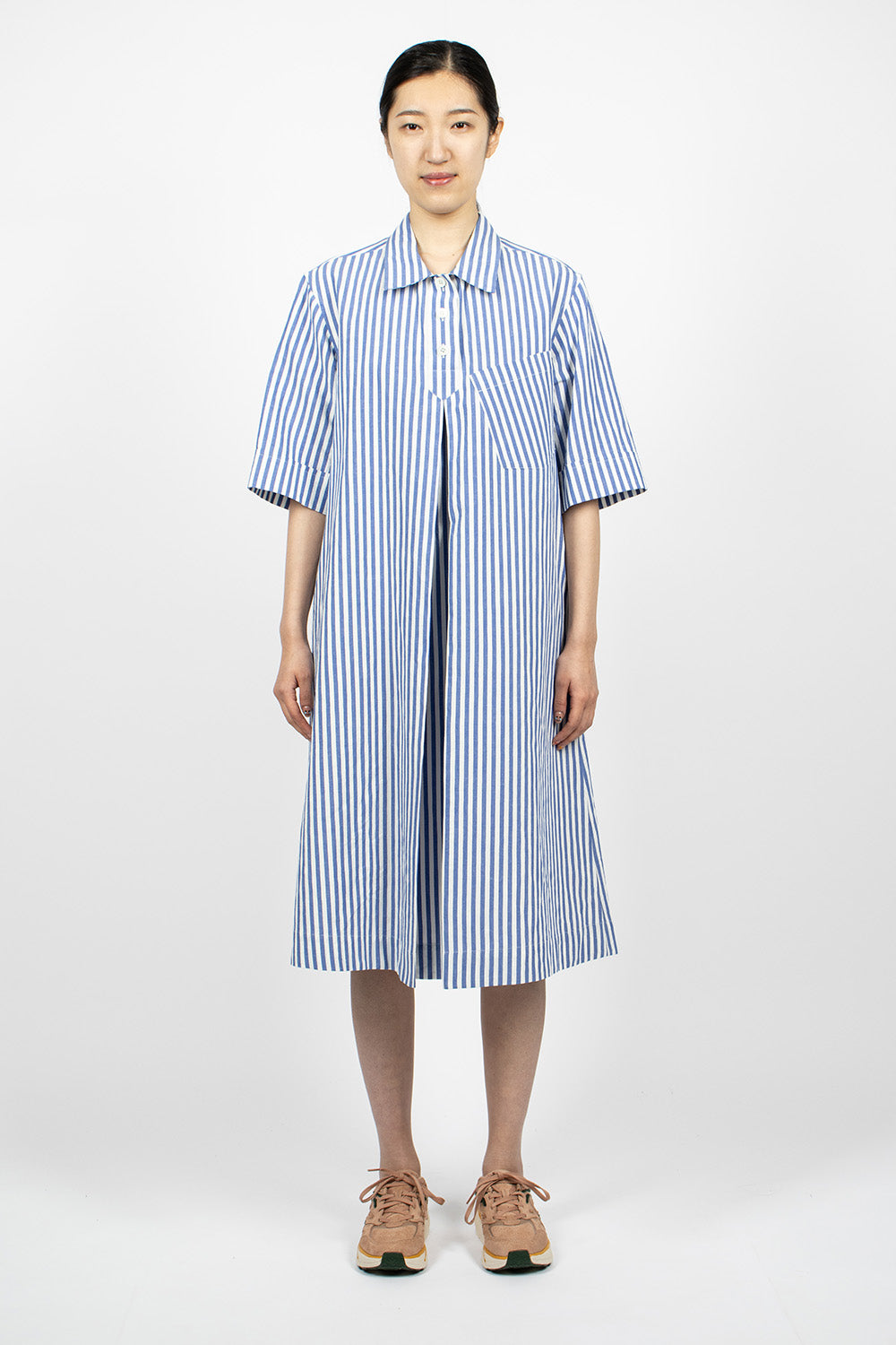 Candy Stripe Blue/White Polo Dress