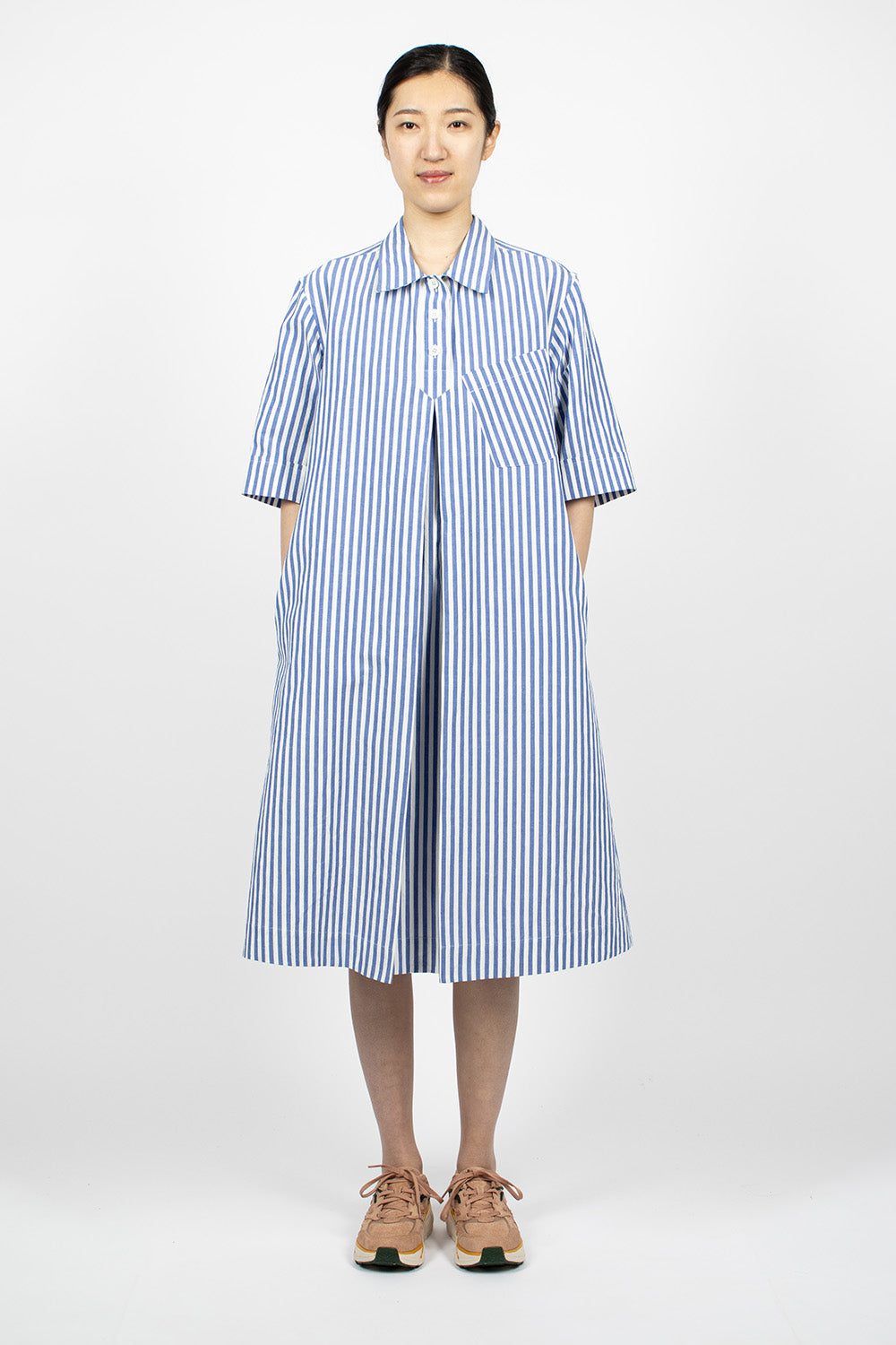 Candy Stripe Blue/White Polo Dress