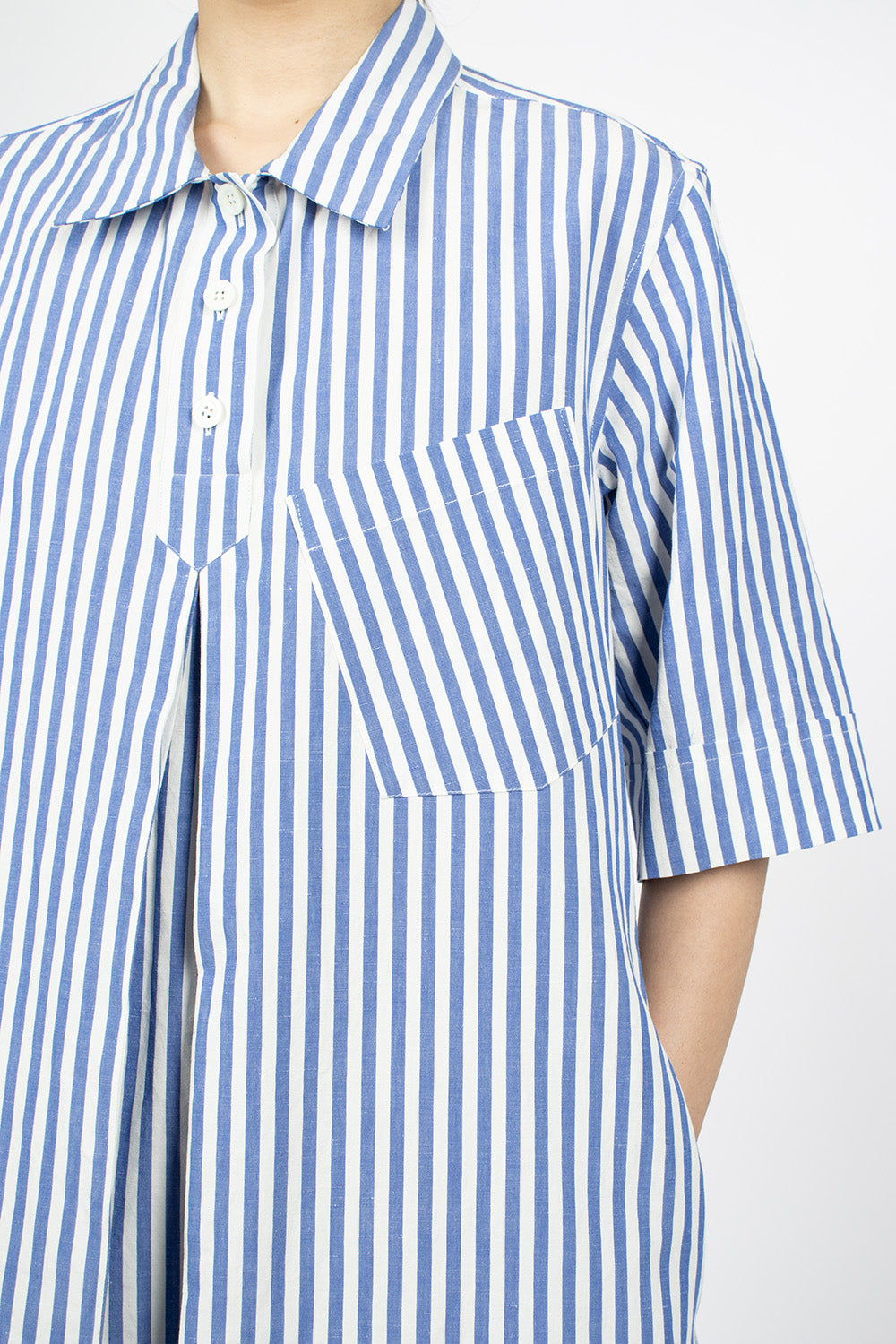 Candy Stripe Blue/White Polo Dress