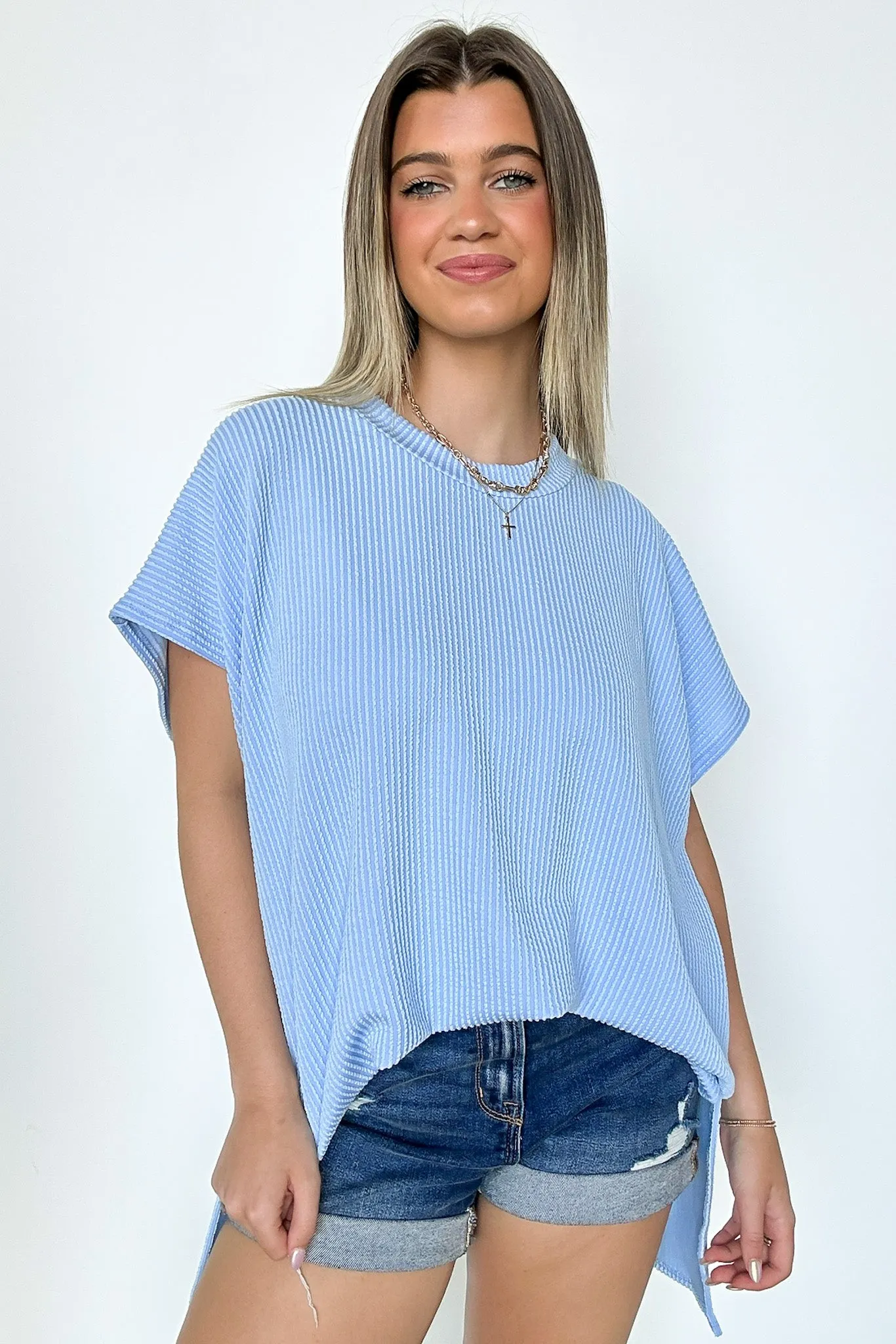 Casual Short Sleeve Tunic Top - BACK IN STOCK