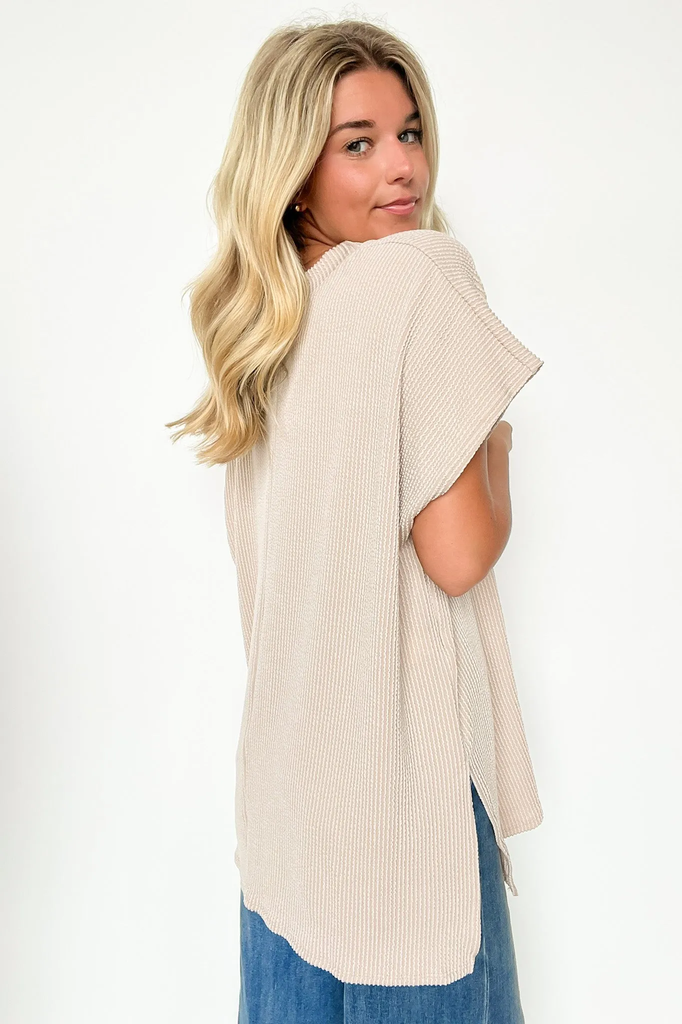 Casual Short Sleeve Tunic Top - BACK IN STOCK